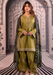 Winter Unstitched 3PCs Embroidered Dhanak Dress With Digital Printed Karandi Shawl RL-623