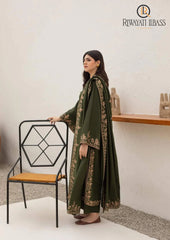 Winter Unstitched 3PCs Embroidered Dhanak Dress With Embroidered Dhanak Shawl RL-624