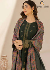 Winter Unstitched 3PCs Dhanak Embroidered Dress With Digital Printed Karandi Shawl RL-626