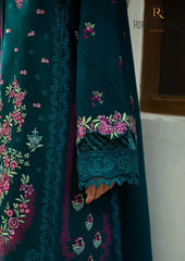 Winter Unstitched 3PCs Heavy Embroidered Dhanak Dress With Digital Printed Karandi Shawl RL-628