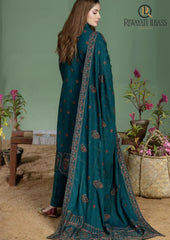 Winter Unstitched 3PCs Heavy Embroidered Dhanak Dress With Dhanak Embroidered Shawl RL-629