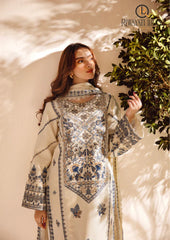 Winter Unstitched 3PCs Embroidered Dhanak Dress With Dhanak Embroidered Dhanak Shawl RL-630