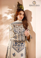 Winter Unstitched 3PCs Embroidered Dhanak Dress With Dhanak Embroidered Dhanak Shawl RL-630