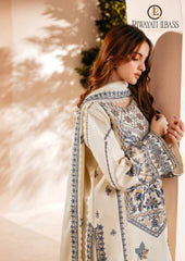 Winter Unstitched 3PCs Embroidered Dhanak Dress With Dhanak Embroidered Dhanak Shawl RL-630