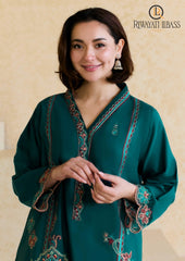 Winter Unstitched 2PCs Embroidered Dhanak Dress With Embroiederd Dhanak Touser RL-631