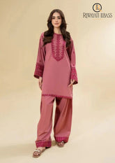 Winter Unstitched 2PCs Embroidered Dhanak Dress With Embroidered Dhanak Trouser RL-634
