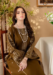Winter Unstitched 2PCs Embroidered Dhanak Dress With Dhanak Trouser RL-638