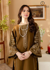 Winter Unstitched 2PCs Embroidered Dhanak Dress With Dhanak Trouser RL-638