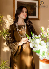 Winter Unstitched 2PCs Embroidered Dhanak Dress With Dhanak Trouser RL-638