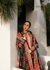 Winter Unstitched 3PCsHeavy Embroidered Dhanak Dress With Digital Printed Karandi Shawl RL-639