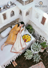 Winter Unstitched 3PCsHeavy Embroidered Dhanak Dress With Embroidered Dhanak Shawl RL-640