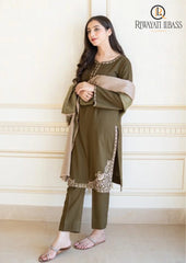 Winter Unstitched 3PCs Embroidered Dhanak Dress With Dhanak Shawl RL-648