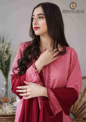 Winter Unstitched 3PCs Embroidered Dhanak Dress With Dhanak Shawl RL-650