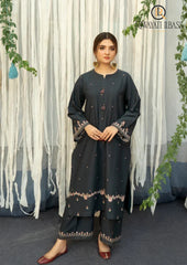 Winter Unstitched 3PCs Embroidered Dhanak Dress With Digital Printed Dhanak Shawl RL-650