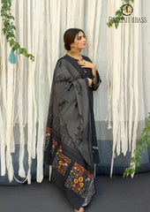 Winter Unstitched 3PCs Embroidered Dhanak Dress With Digital Printed Dhanak Shawl RL-650