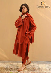 Winter Unstitched 3PCs Embroidered Dhanak Dress With Embroidered Dhanak Shawl RL-652