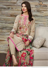 Winter Unstitched 3PCs Embroidered Dhanak Dress With Digital Printed Karandi Shawl RL-653