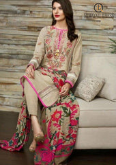 Winter Unstitched 3PCs Embroidered Dhanak Dress With Digital Printed Karandi Shawl RL-653
