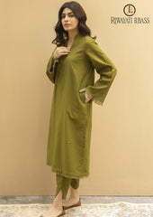 Winter Unstitched 3PCs Embroidered Dhanak Dress With Embroidered Dhanak Shawl RL-653