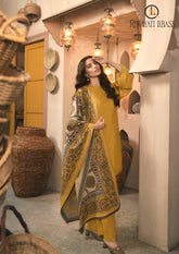 Winter Unstitched 3PCs Digital Printed Dhanak Dress With Digital Printed Dhanak Shawl RL-654