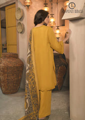 Winter Unstitched 3PCs Digital Printed Dhanak Dress With Digital Printed Dhanak Shawl RL-654