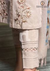 Winter Unstitched 3PCs Embroidered Dhanak Dress With Digital Printed Karandi Shawl RL-654