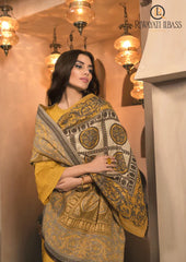 Winter Unstitched 3PCs Digital Printed Dhanak Dress With Digital Printed Dhanak Shawl RL-654