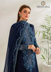 Winter Unstitched 3PCs Embroidered Dhanak Dress With Embroidered Chiffon Dupatta RL-659