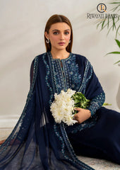 Winter Unstitched 3PCs Embroidered Dhanak Dress With Embroidered Chiffon Dupatta RL-659
