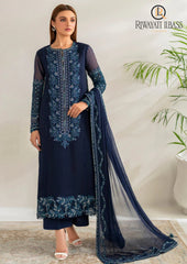 Winter Unstitched 3PCs Embroidered Dhanak Dress With Embroidered Chiffon Dupatta RL-659