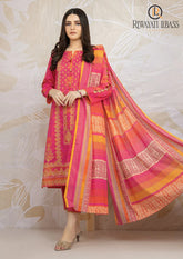 Winter Unstitched 3PCs Digital Printed Karandi Dress With Digital Printed Karandi Shawl RL-665