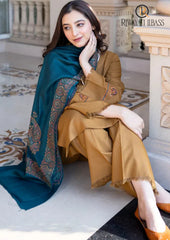 Winter Unstitched 3PCs Embroidered Dhanak Dress With Digital Printed Karandi Shawl RL-669