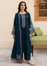 Winter Unstitched 3PCs Embroidered Dhanak Dress With Embroidered Chiffon Dupatta RL-671
