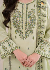 Winter Unstitched 3PCs Embroidered Dhanak Dress With Embroidered Dhanak Shawl RL-674