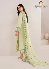 Winter Unstitched 3PCs Embroidered Dhanak Dress With Embroidered Dhanak Shawl RL-674