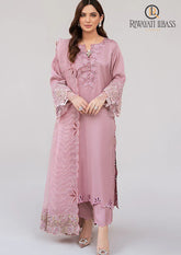 Winter Unstitched 3PCs Embroidered Khaddar Dress With Embroidered Monar Dupatta RL-680