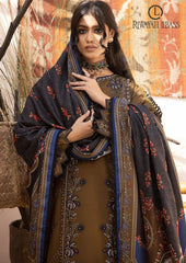 Winter Unstitched 3PCs Embroidered Dhanak Dress With Digital Printed Karandi Shawl RL-682