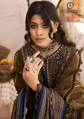 Winter Unstitched 3PCs Embroidered Dhanak Dress With Digital Printed Karandi Shawl RL-682