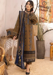 Winter Unstitched 3PCs Embroidered Dhanak Dress With Digital Printed Karandi Shawl RL-682