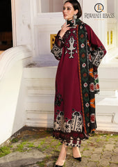 Winter Unstitched 3PCs Digital Printed Karandi Dress With Digital Printed Karandi Shawl RL-684