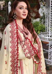 Winter Unstitched 3PCs Embroidered Dhanak Dress With Embroidered Dhanak Shawl RL-686