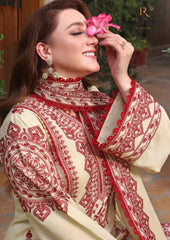 Winter Unstitched 3PCs Embroidered Dhanak Dress With Embroidered Dhanak Shawl RL-686