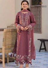 Winter Unstitched 3PCs Embroidered Dhanak Dress With Embroidered Dhanak Shawl RL-687