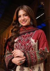 Winter Unstitched 3PCs Digital Printed Karandi Dress With Digital Printed Karandi Shawl RL-688