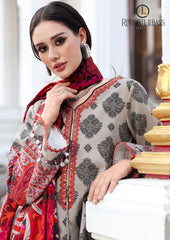 Winter Unstitched 3PCs Digital Printed Karandi Dress With Digital Printed Karandi Shawl RL-691