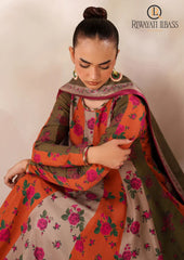 Winter Unstitched 3PCs Digital Printed Karandi Dress With Digital Printed Karandi Shawl RL-695