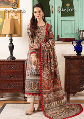 Winter Unstitched 3PCs Digital Printed Karandi Dress With Digital Printed Karandi Shawl RL-700