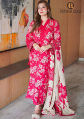 Winter Unstitched 3PCs Digital Printed Karandi Dress With Digital Printed Karandi Shawl RL-709