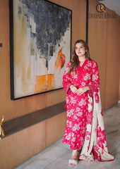 Winter Unstitched 3PCs Digital Printed Karandi Dress With Digital Printed Karandi Shawl RL-709