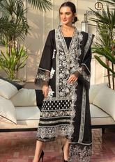 Summer Unstitched 3PC Lawn Embroidered Shirt With Organza Dupatta RL-126